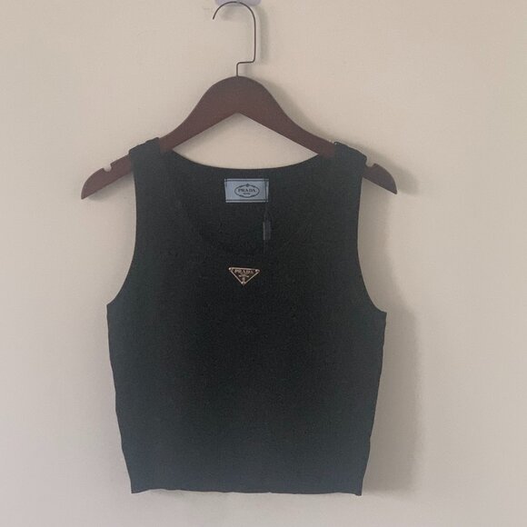 Prada Black Tank Top - Picture 1 of 7
